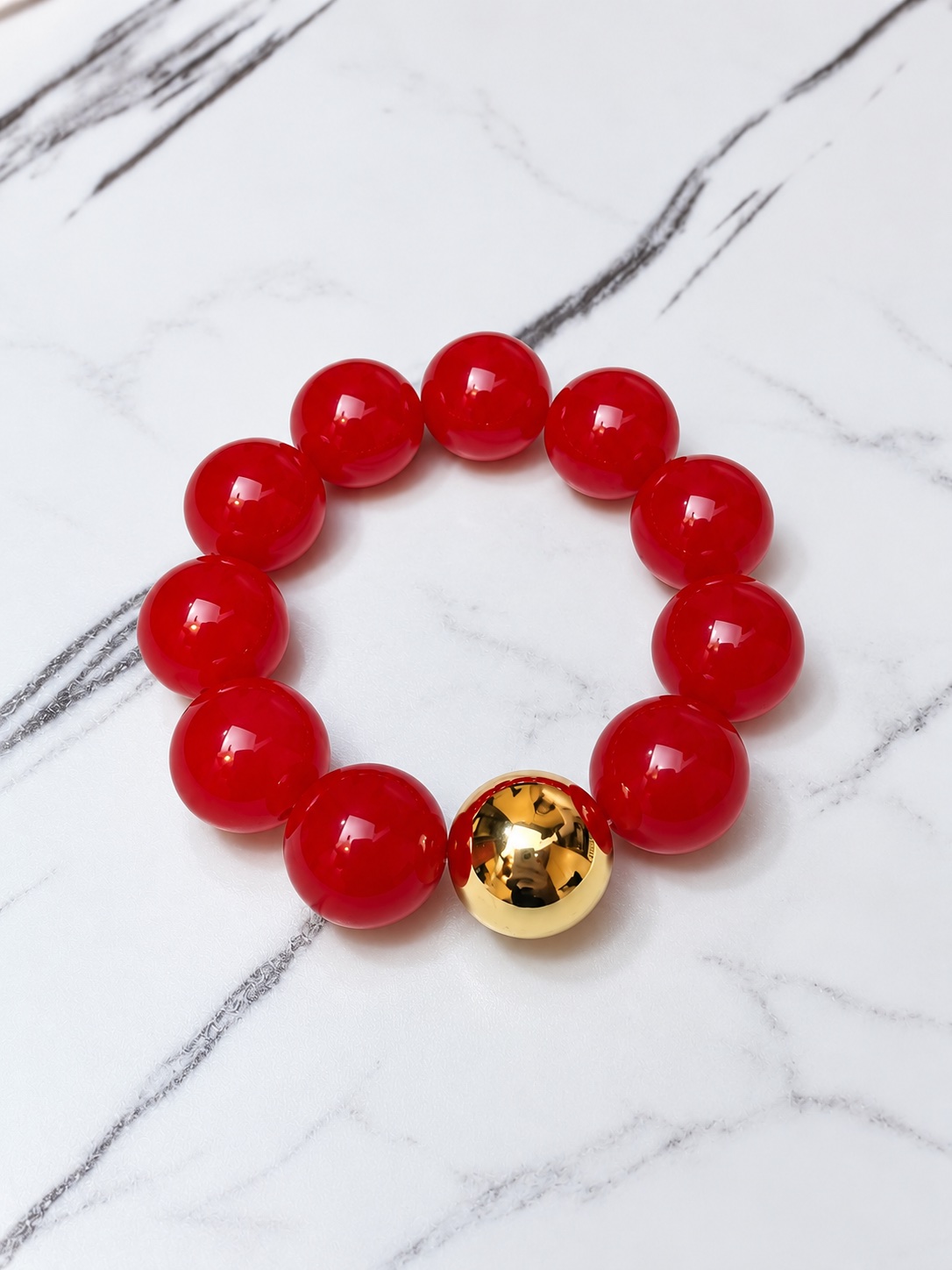 Pulsera piedras rojo